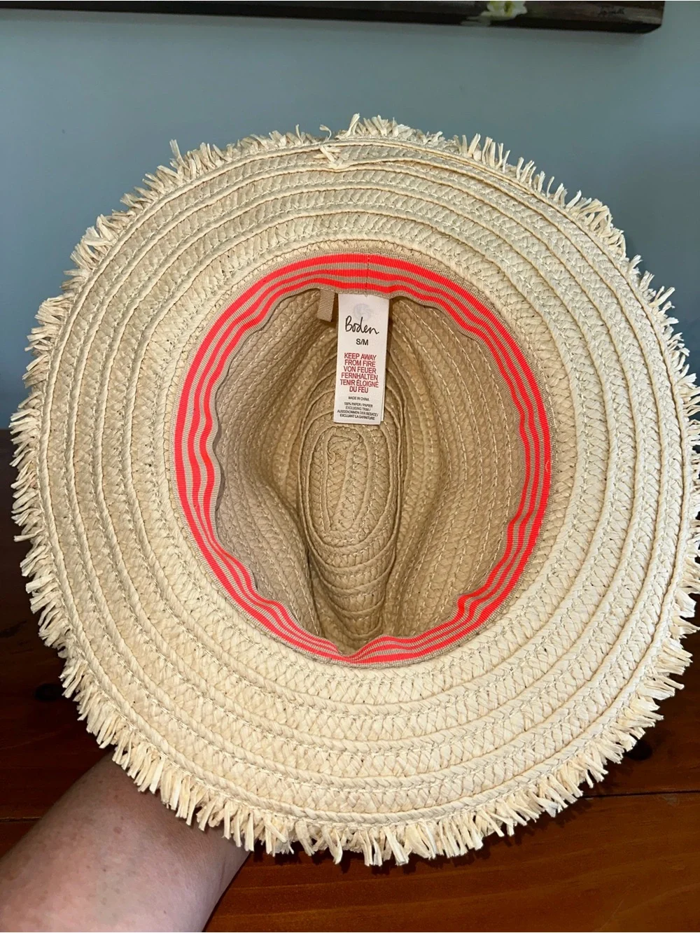Multicolored Biden Pom Pom Straw Hat S-M